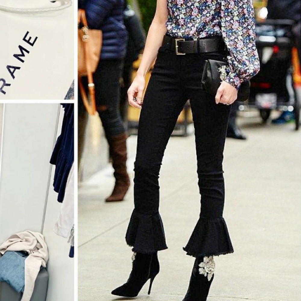 🆕 FRAME jeanne Flounce Skinny jeans